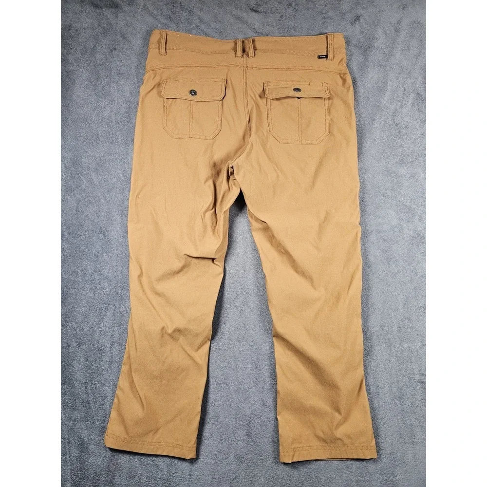 prAna Halle Straight Pant Womens 16 Short Brown‎ Stretch Hiking Outdoor Nylon